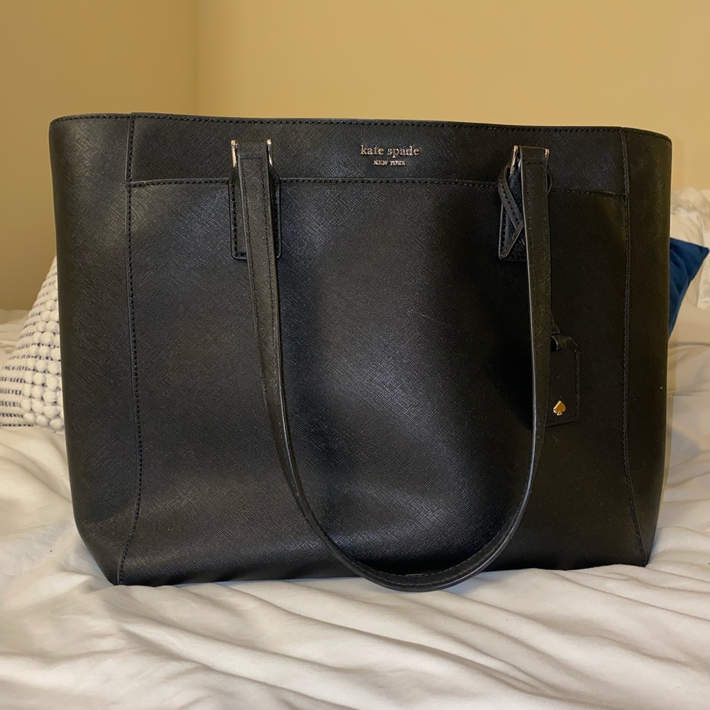 Kate Spade black computer bag. Fits larger laptops!
